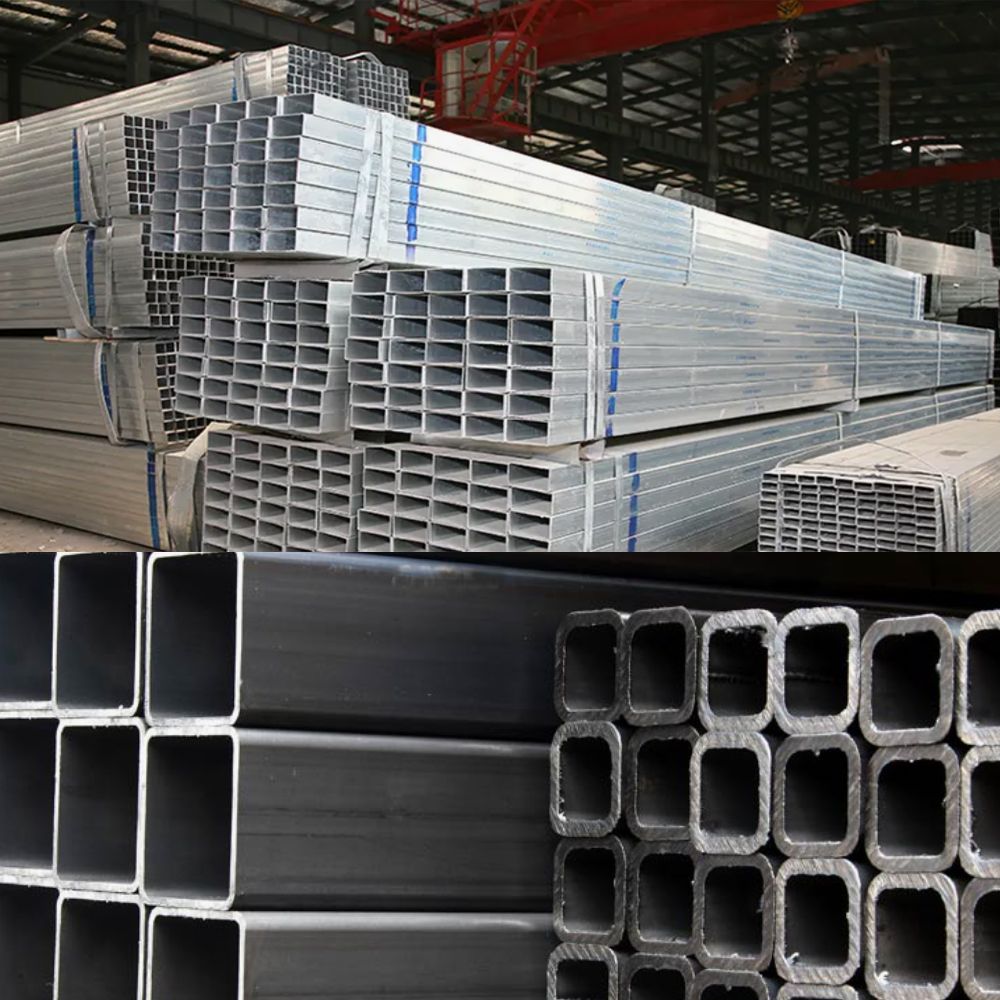Ống thép hàn mạ kẽm hình vuông Ống thép vuông mạ kẽm